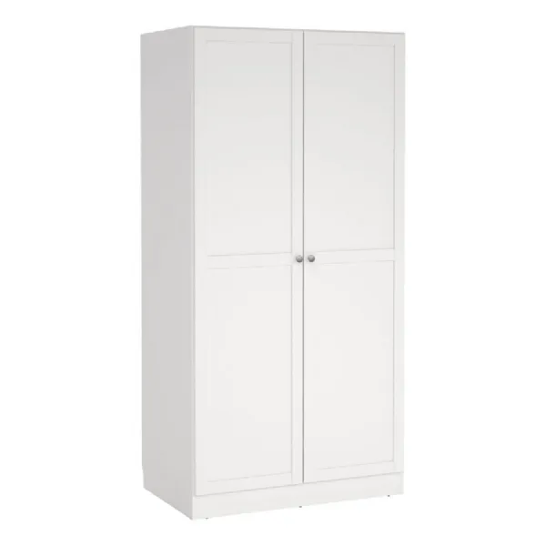 Brande Wardrobe with 2 Frame Doors in White