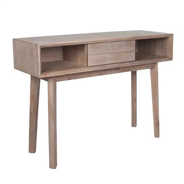 Sand Washed Acacia Wood Console Table 110cm Wide