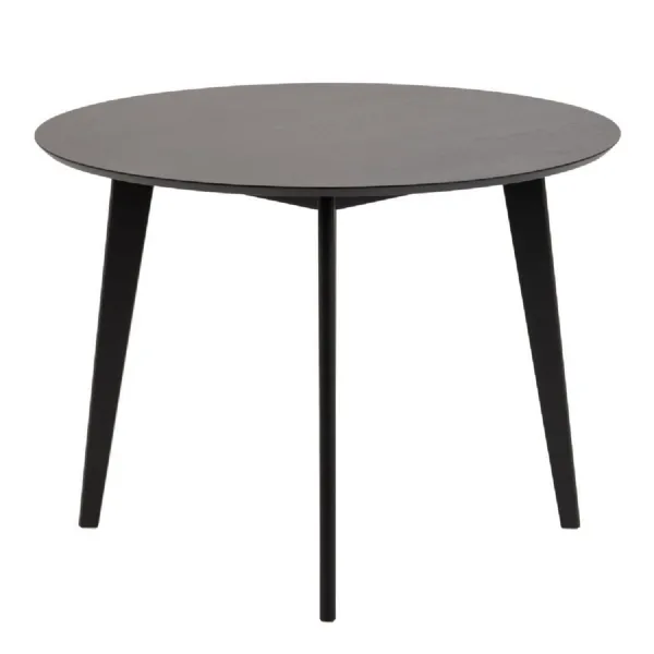 Roxby Round Dining Table in Black 105x76cm