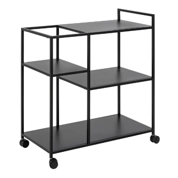 Newcastle Serving Trolley in Matt Black