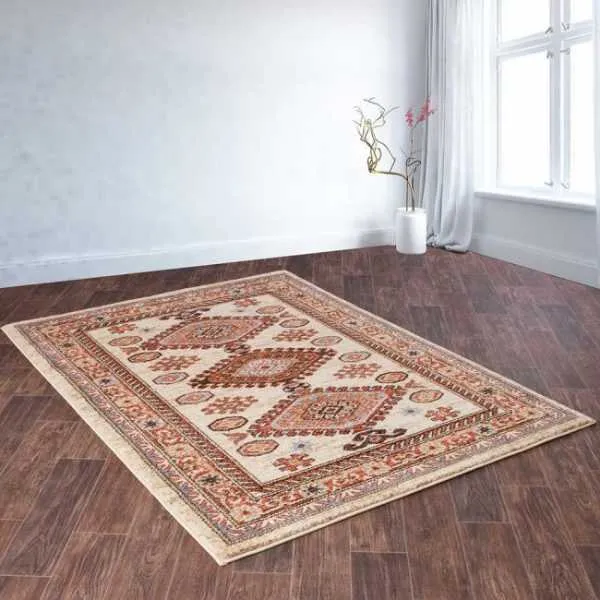 Cashmere Cream And Multi Colour Traditional Polyester Fabric Floral Floor Rug 200 X 290cm