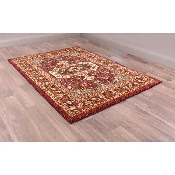 Cashmere 5570 Red Traditional Polyester Floral Rug 200 X 290