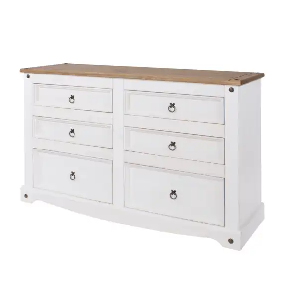 White drawers online with wood top