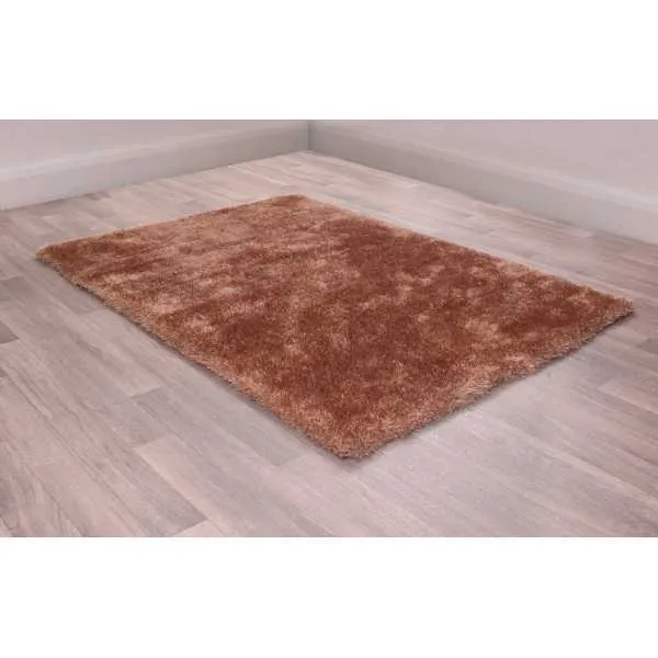 Indigo Plain Beige Modern Style Polyester Shaggy Rug 160 x 230