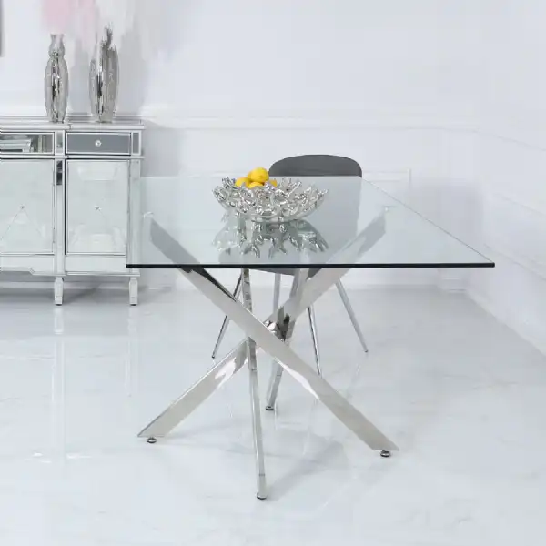 Glass and deals chrome table