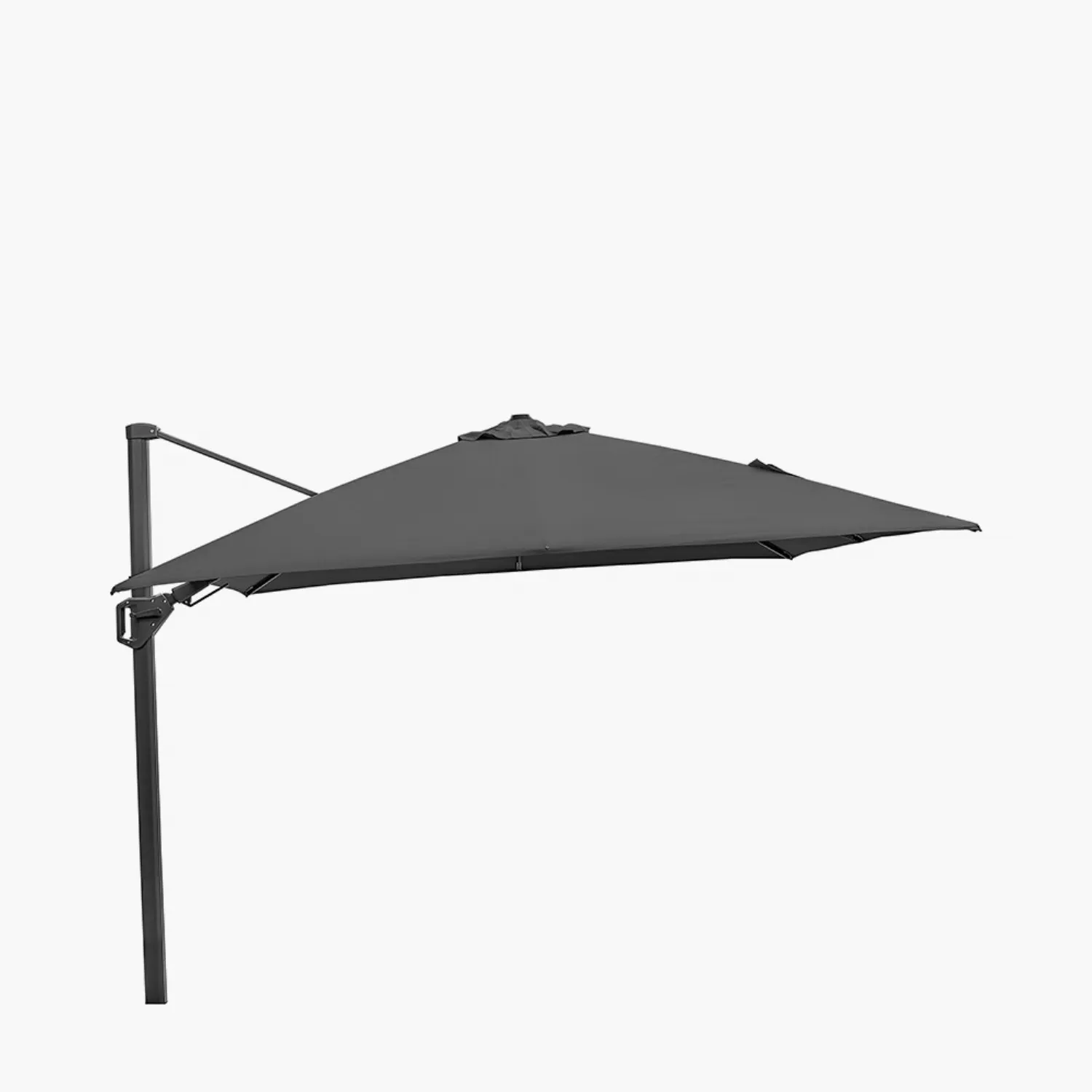 Grey Polyester 3m Square Outdoor Cantilever Parasol