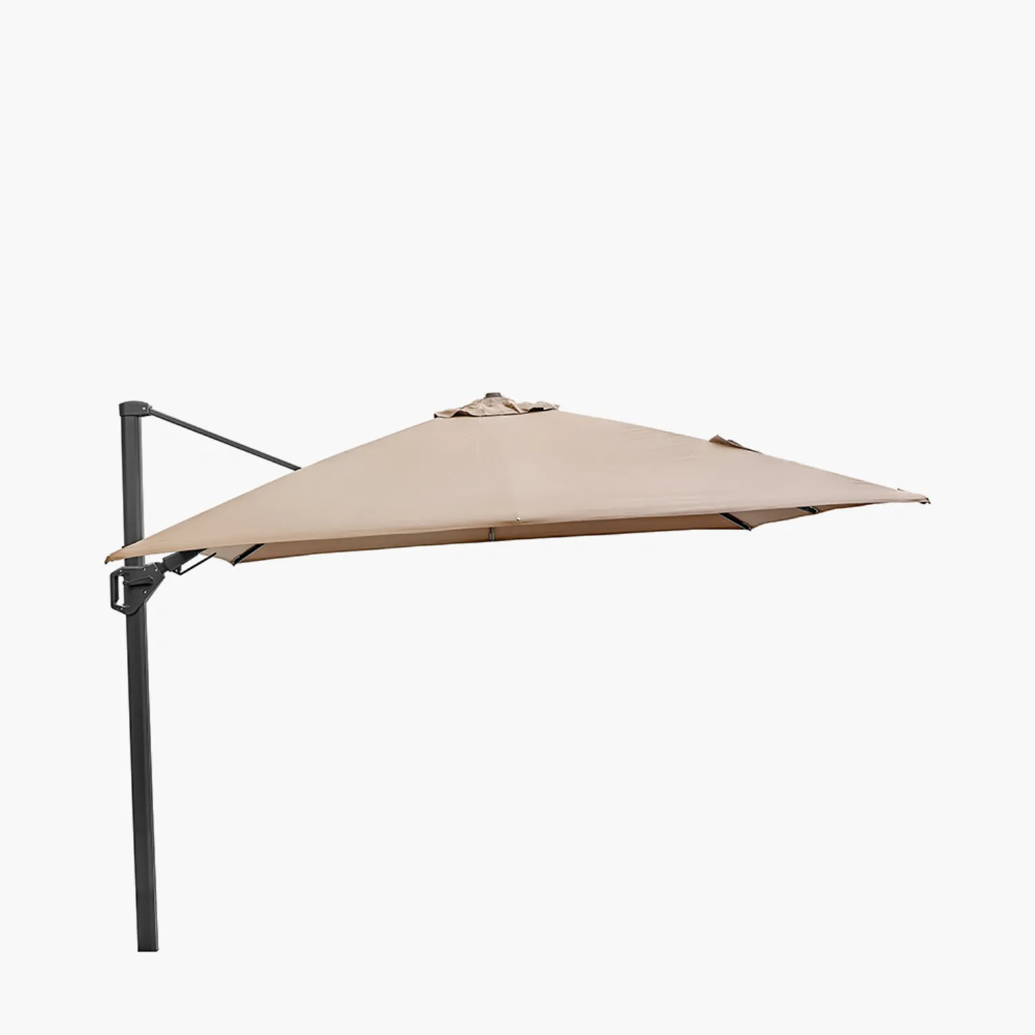 Taupe Polyester 3m Square Cantilever Outdoor Parasol