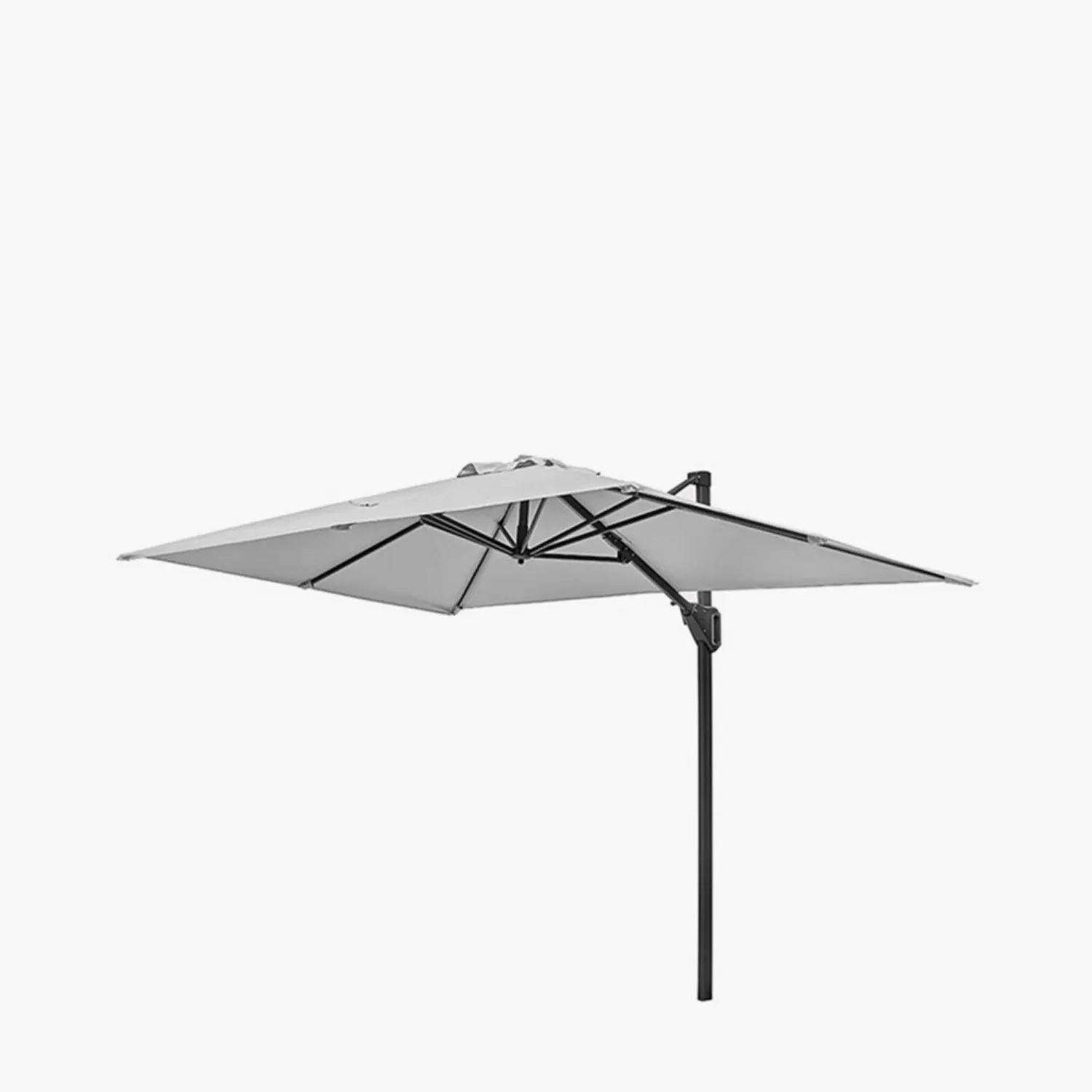 Grey 3m x 2m 360 Degree Oblong Outdoor Garden Parasol