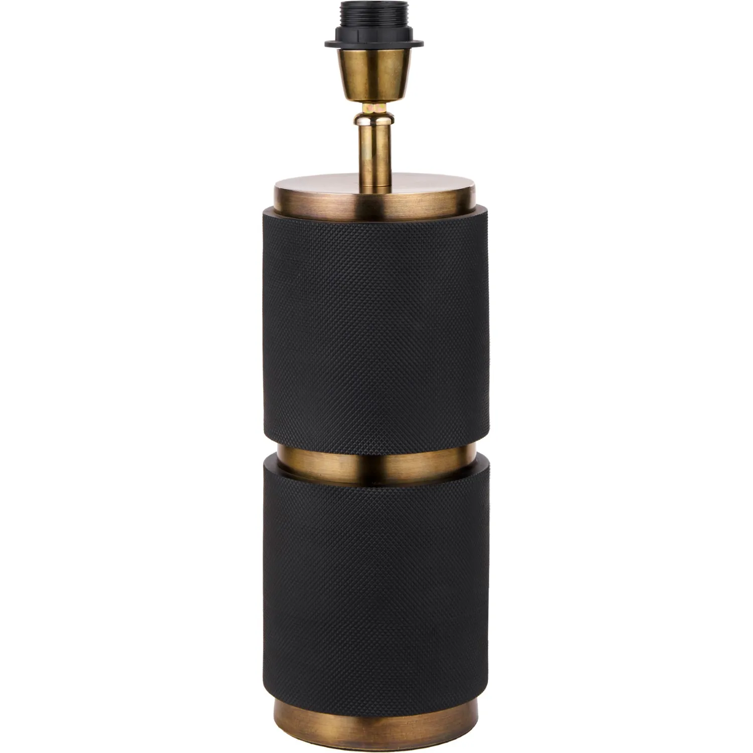 Alnico Black and Brass Metal Textured Table Lamp