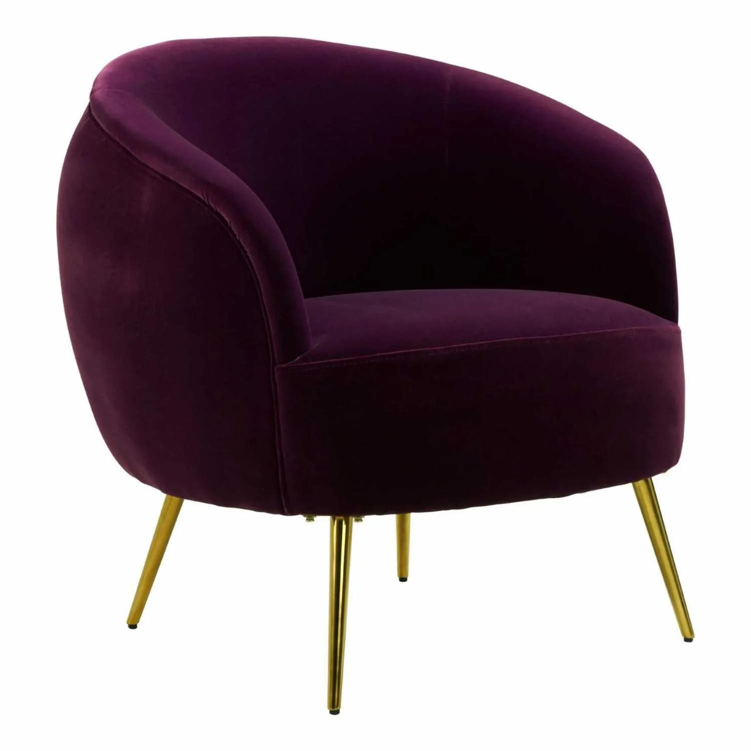 Manhattan Purple Velvet Armchair