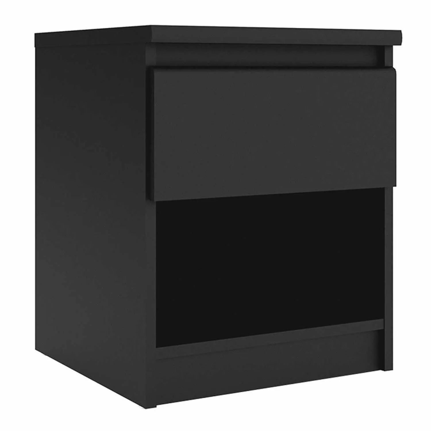 Naia Bedside 1 Drawer 1 Shelf in Black Matt