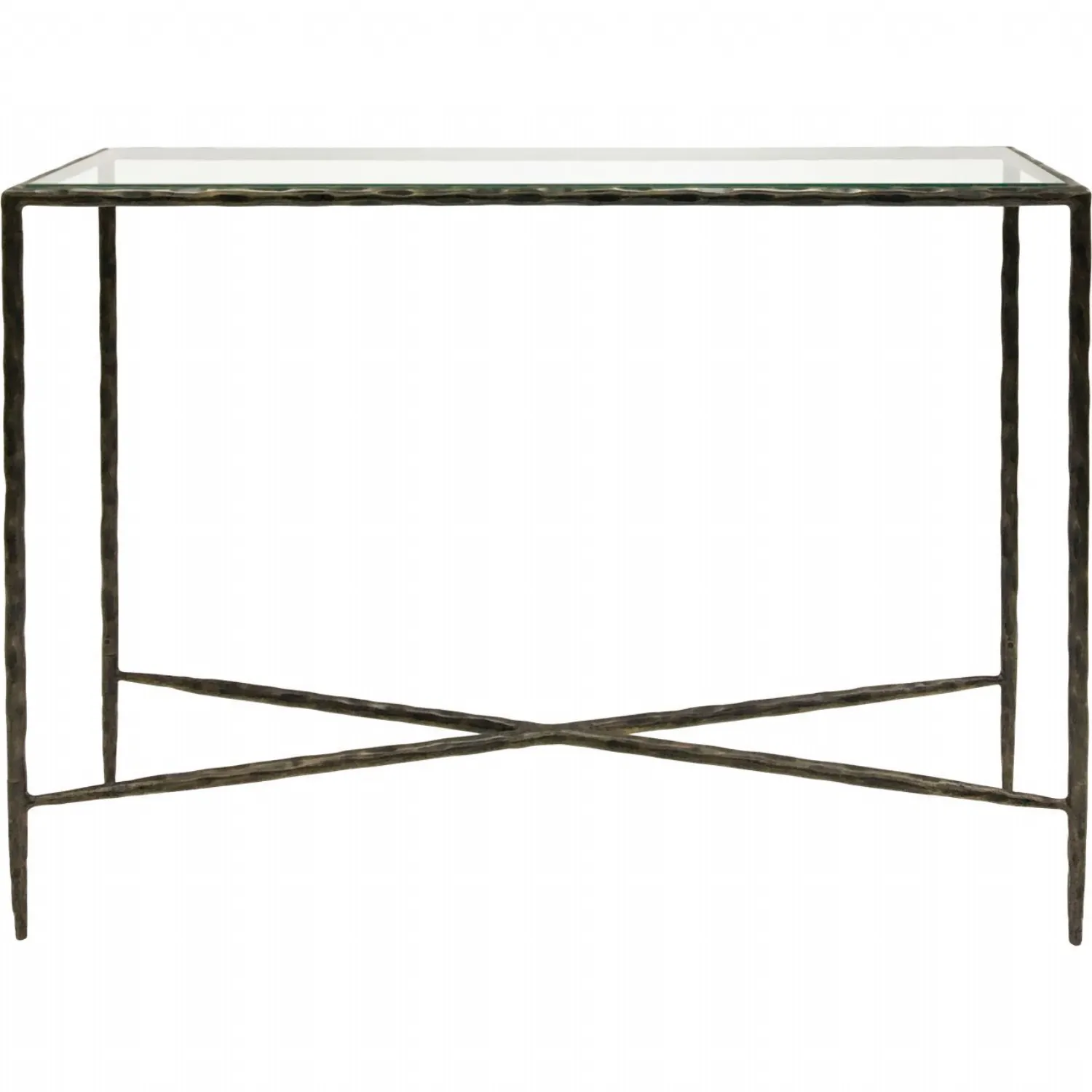 Forged iron outlet console table