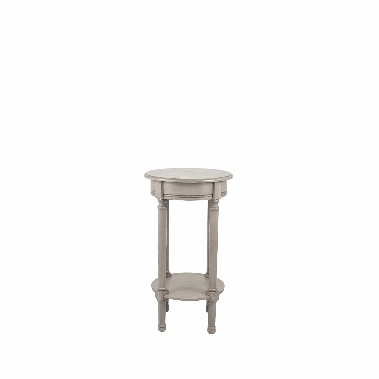 Taupe Pine Wood Round Accent Table K D