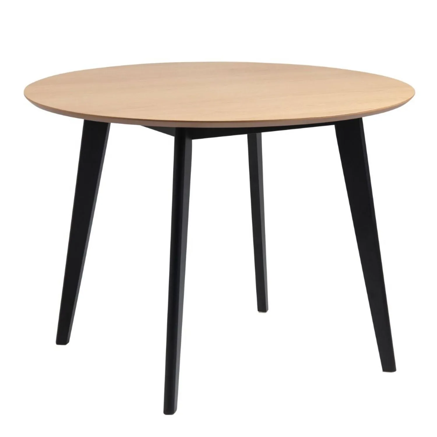 Roxby Round Dining Table in Oak And Black