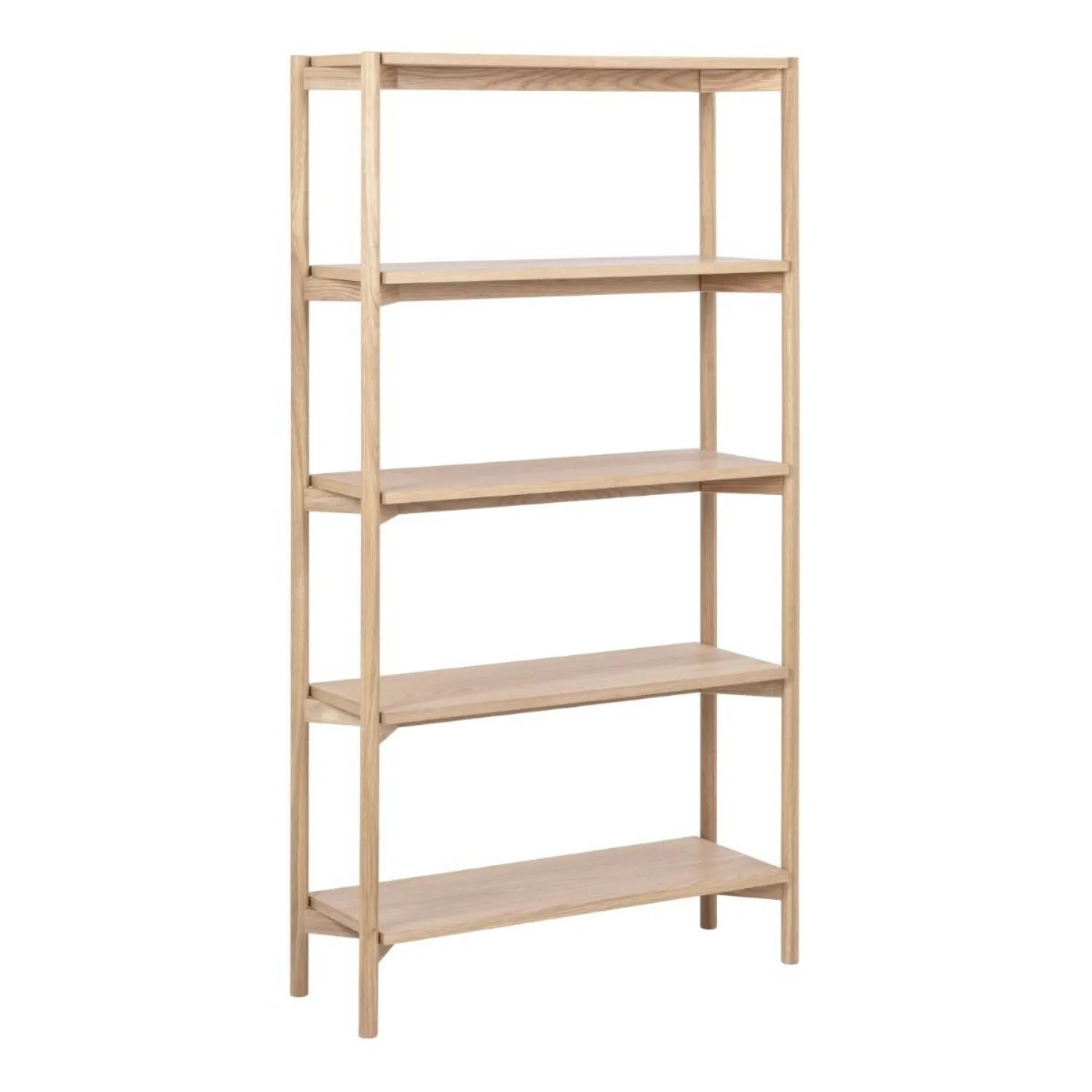 Braidwood Bookcase with 4 Shelves in White Oak Veneer