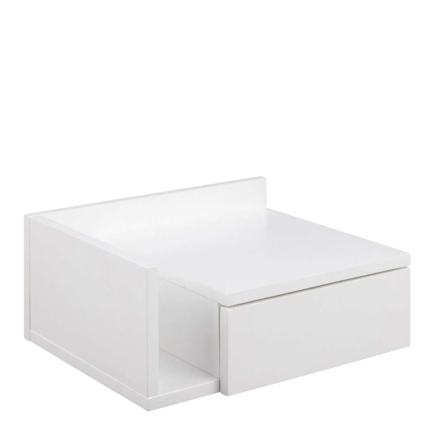 Avignon Square Bedside Table with 1 Drawers in White