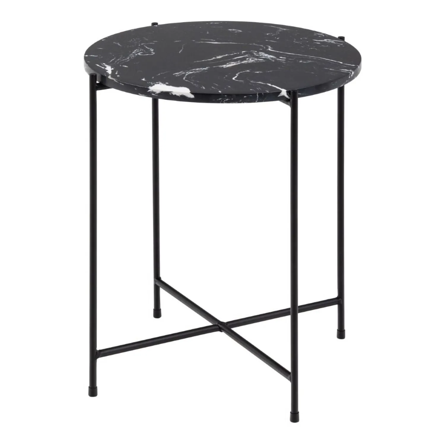 Avila Side Table with Brown Marble Effect