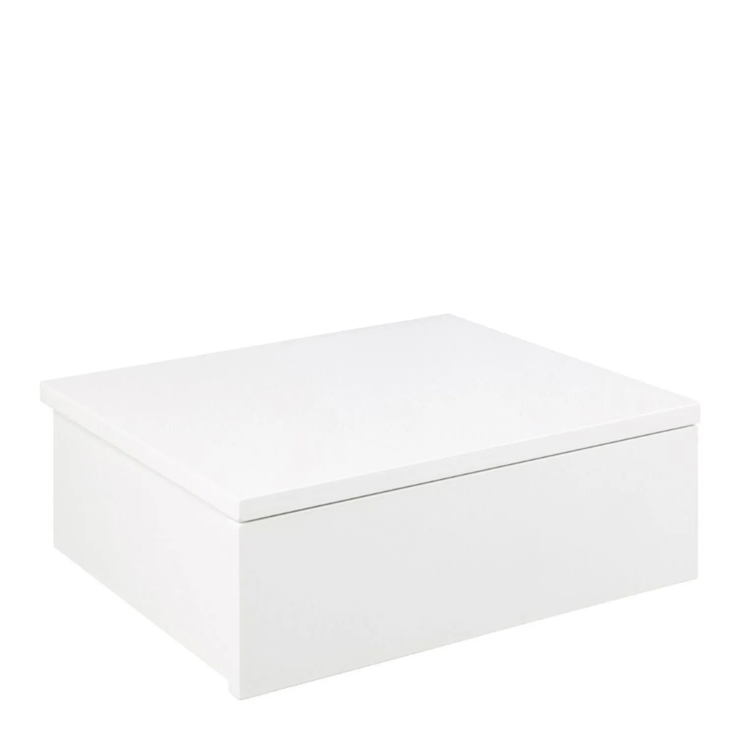 Avignon Bedside Table, Top and drawer, White