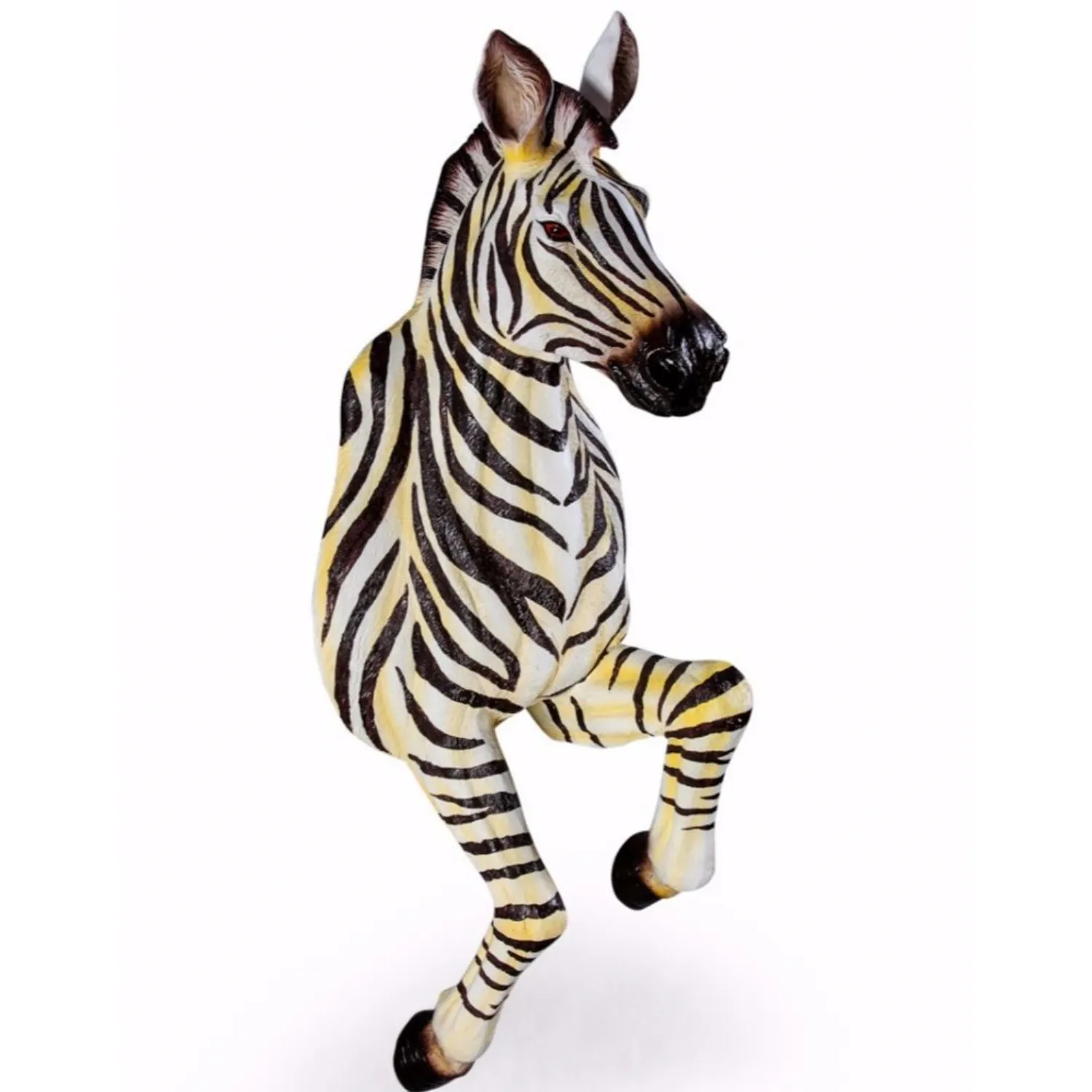 Life Size Black and White Stripe Running Wall Zebra