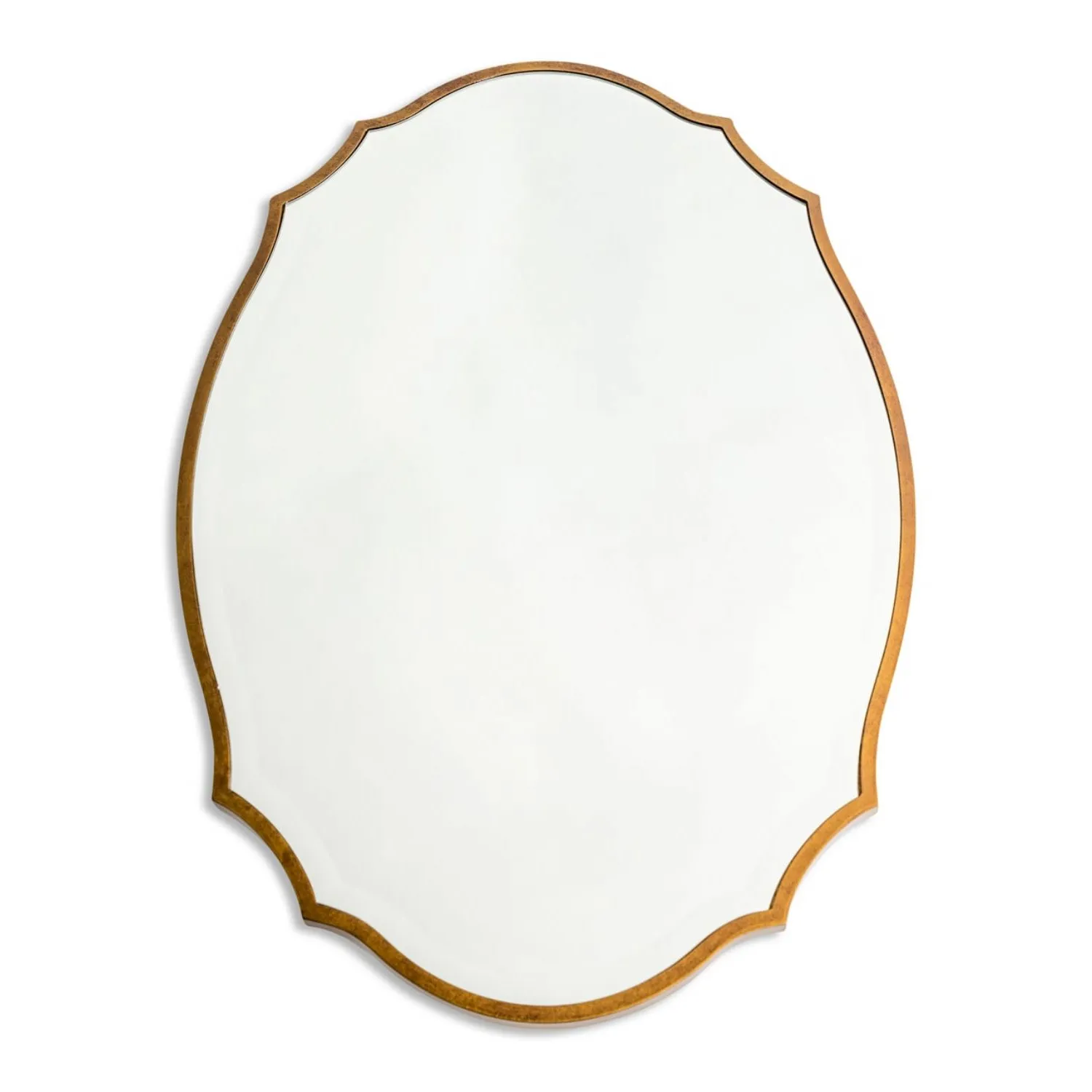 Medium Bevel Mirror With Antique Gold Frame