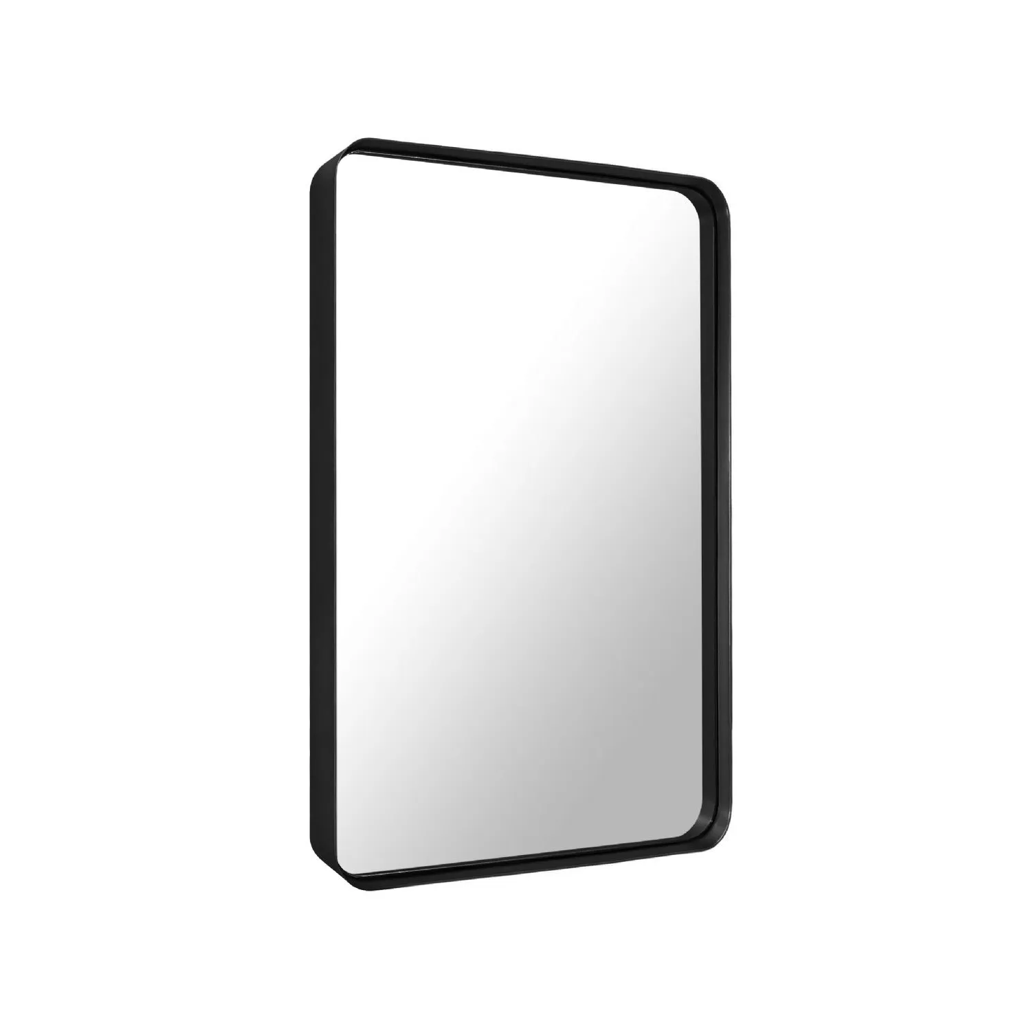 Extra Large Rectangular Matt Black Steel Framed Wall Mirror