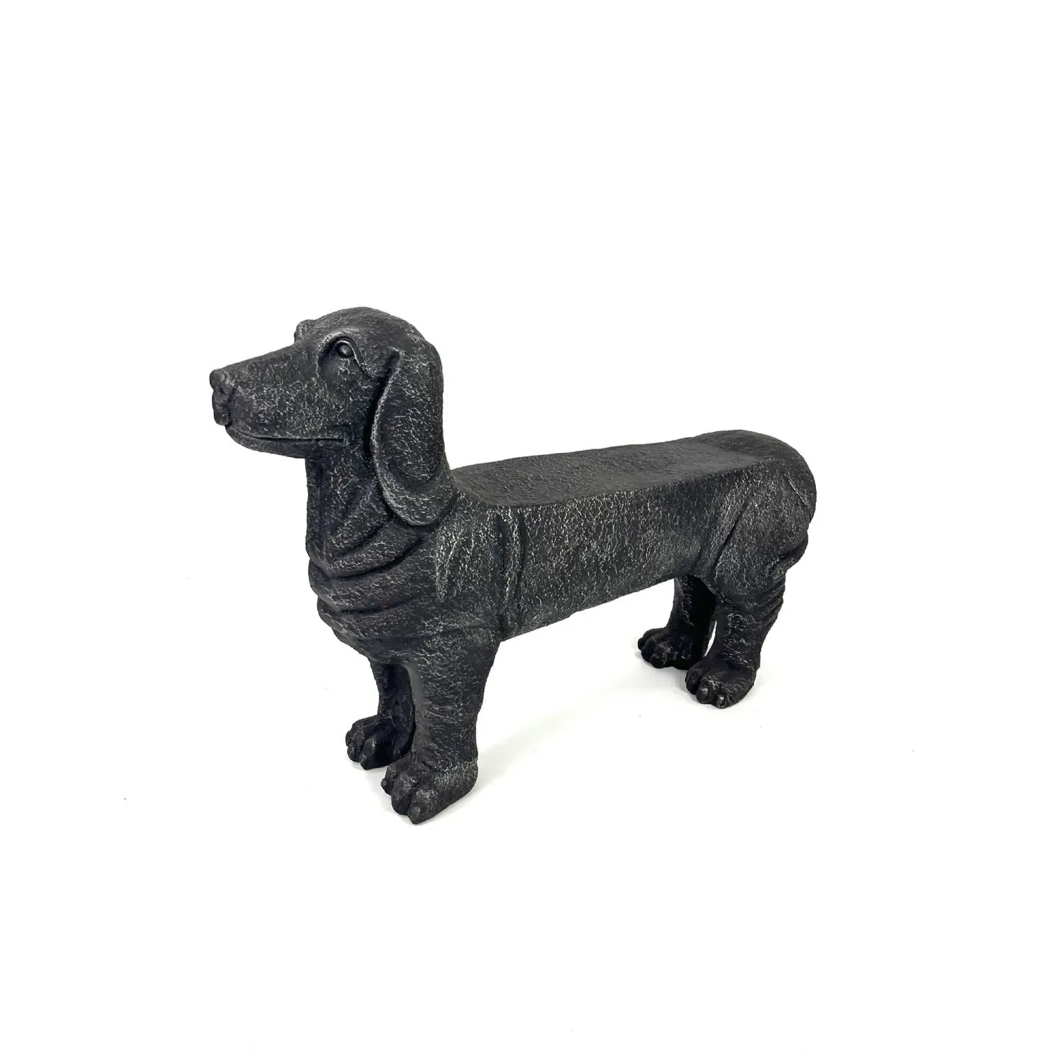 Medium Black Dog Bench